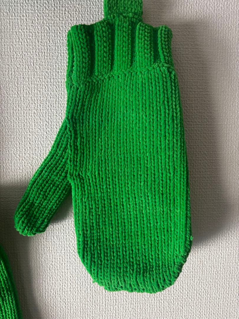 ボッテガヴェネタ　ヘビーウェイトシェニールグローブミトン手袋