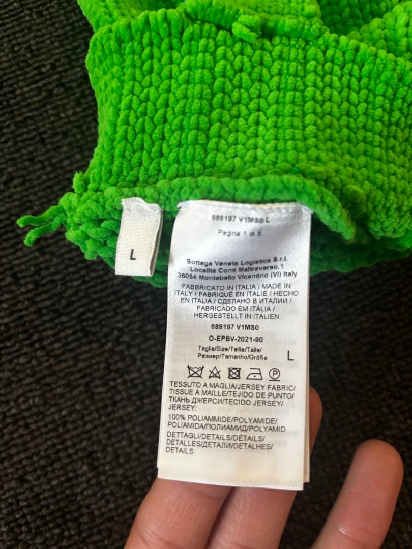 ボッテガヴェネタ　ヘビーウェイトシェニールグローブミトン手袋