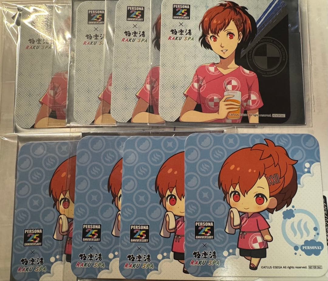 ペルソナ3ポータブル　P3P女性主人公　極楽湯　コースター　ハム子