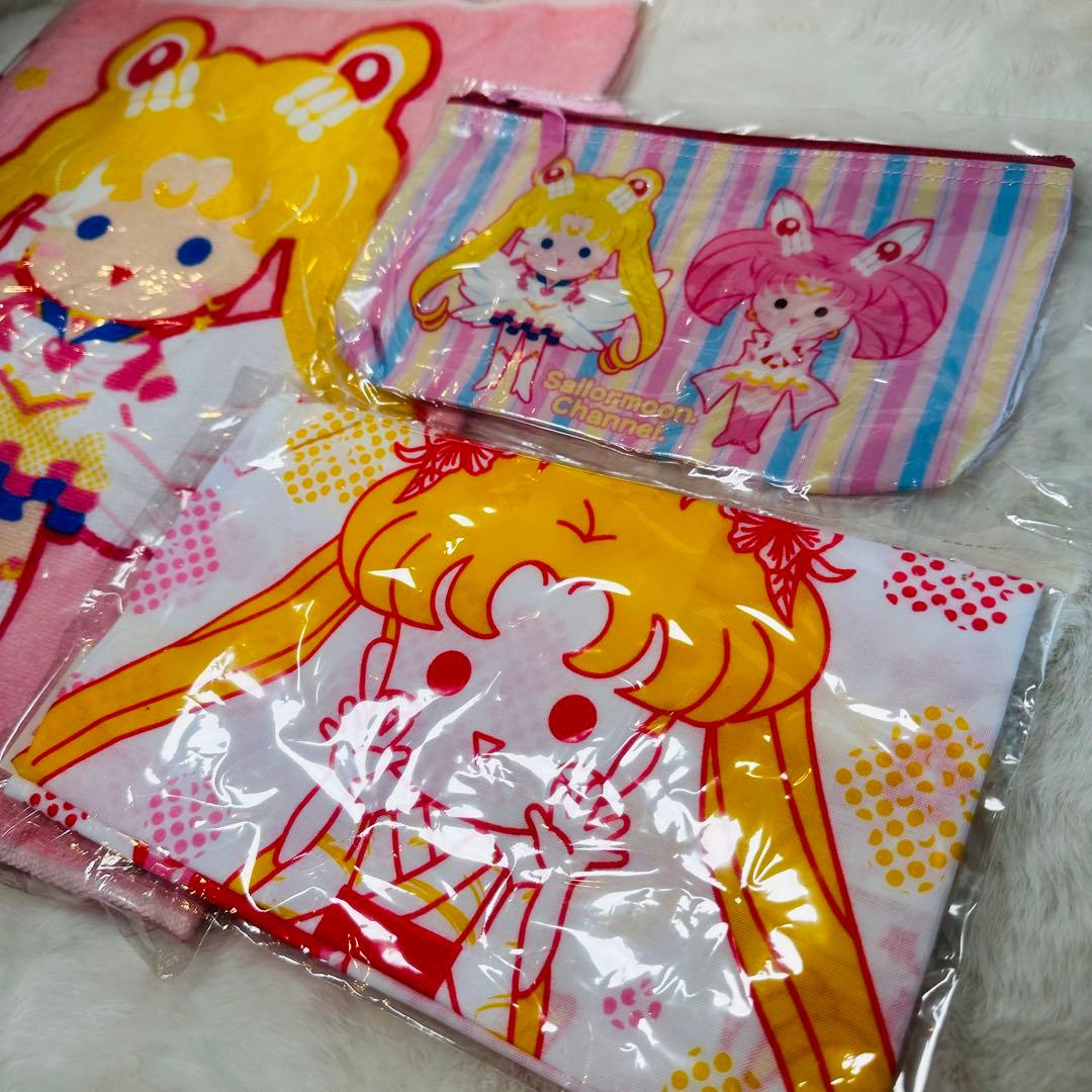 激レア当時ものセーラームーンチャンネル手ぬぐいタオルペンケースセット