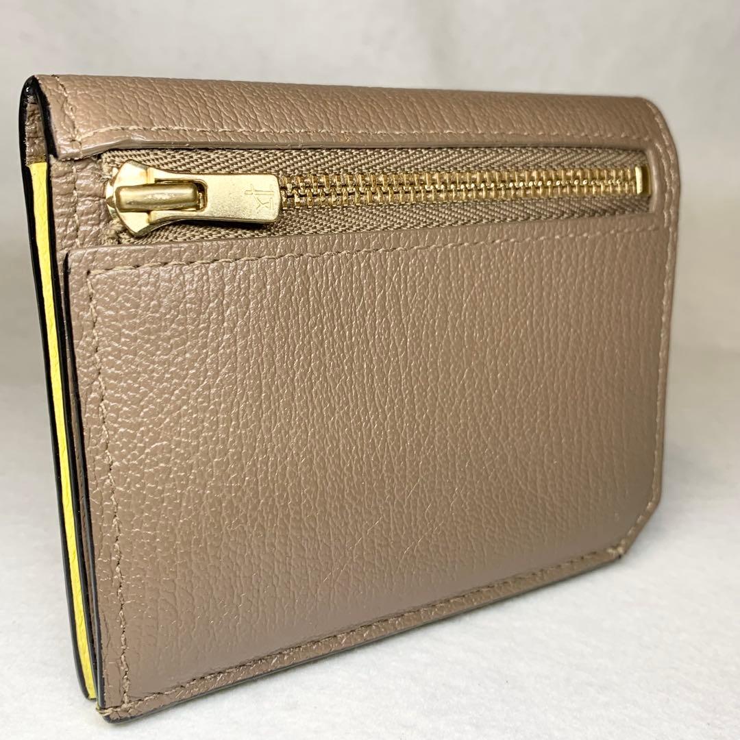 美品 ラルコバレーノ スマートカードウォレット 財布 やぎ革 レザー イタリア製