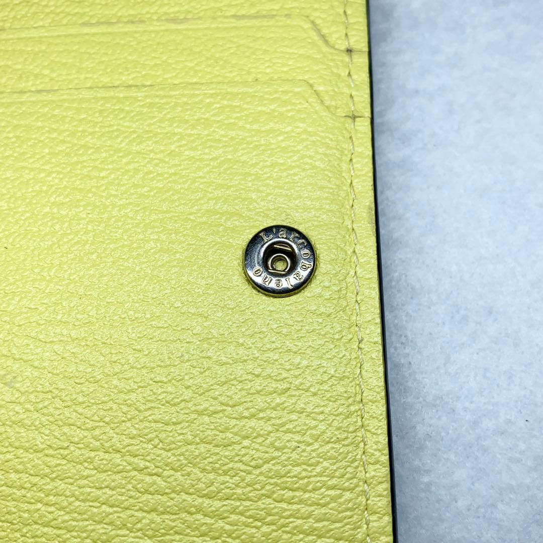 美品 ラルコバレーノ スマートカードウォレット 財布 やぎ革 レザー イタリア製