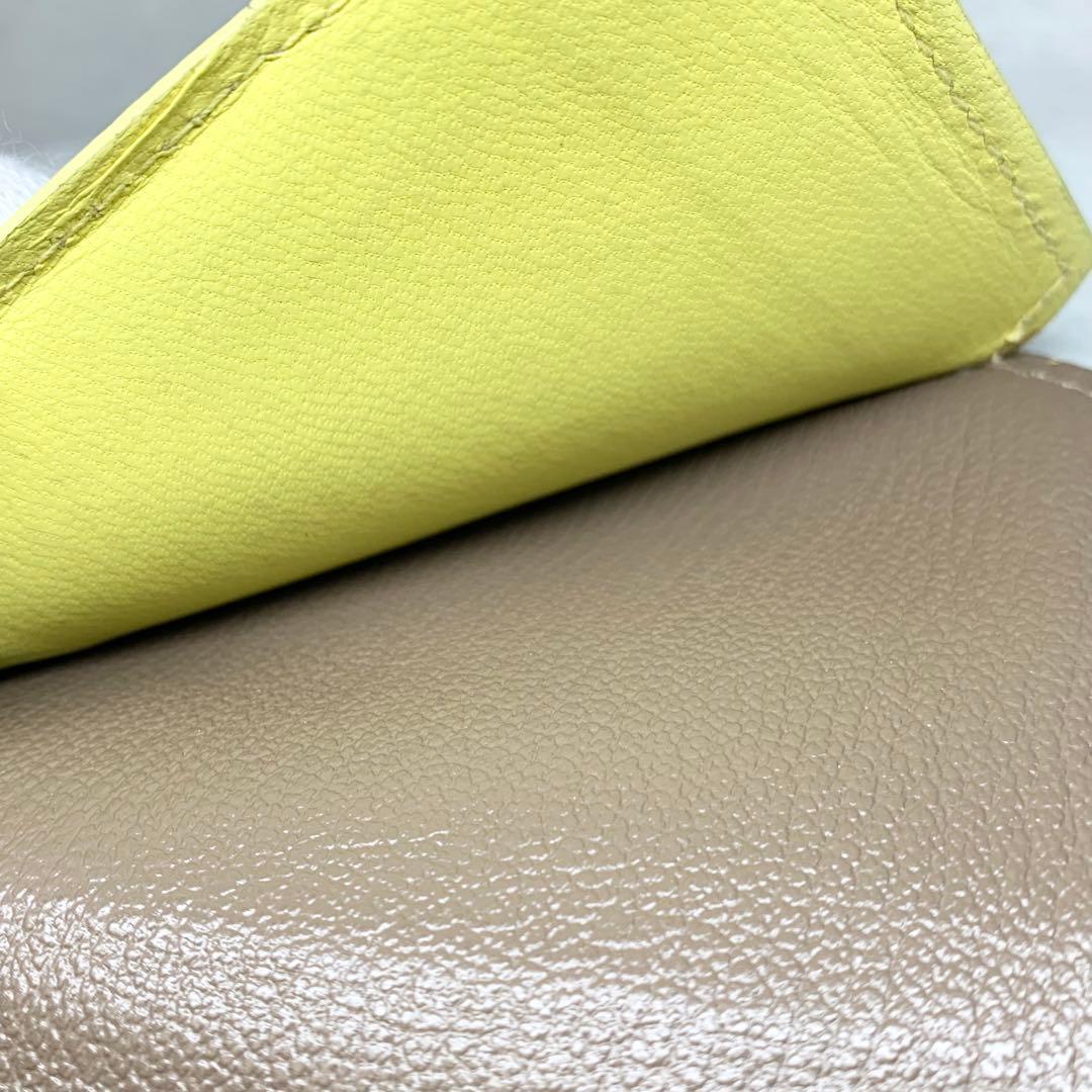 美品 ラルコバレーノ スマートカードウォレット 財布 やぎ革 レザー イタリア製