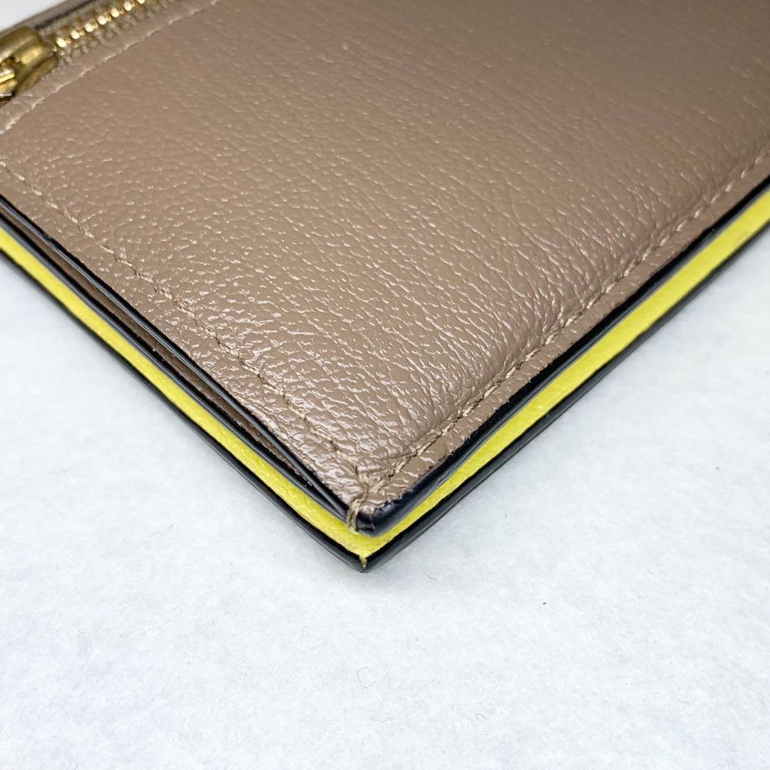 美品 ラルコバレーノ スマートカードウォレット 財布 やぎ革 レザー イタリア製