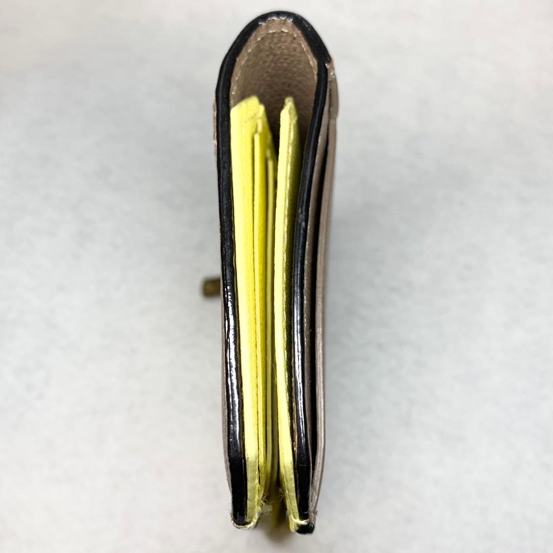 美品 ラルコバレーノ スマートカードウォレット 財布 やぎ革 レザー イタリア製