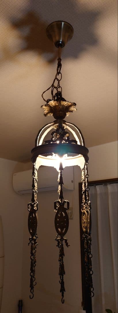 SAYO様用アンティーク 真鍮製 ？ シャンデリア ライト 照明 ランプシェード