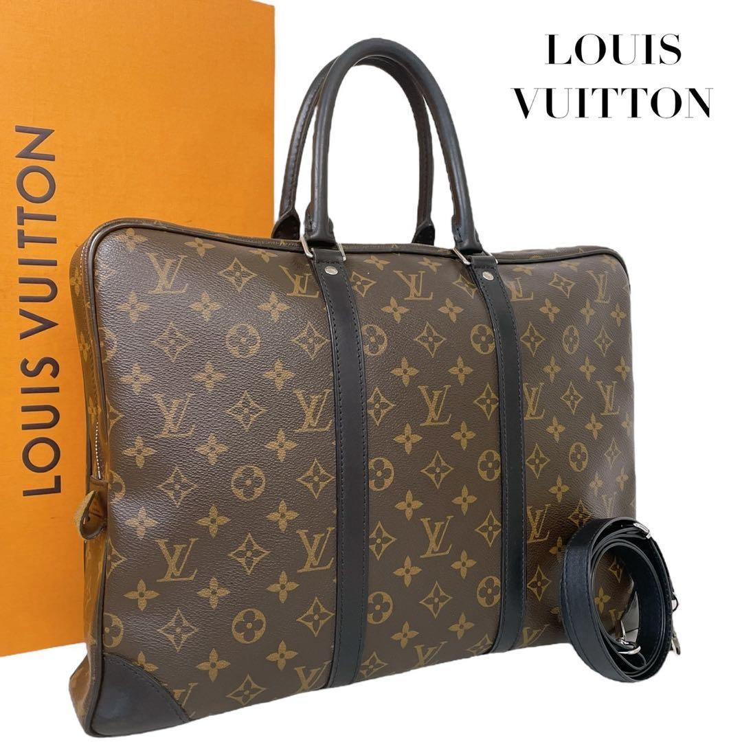 ルイヴィトン　モノグラムマカサー　2way ドキュマンヴォワヤージュ　バッグ