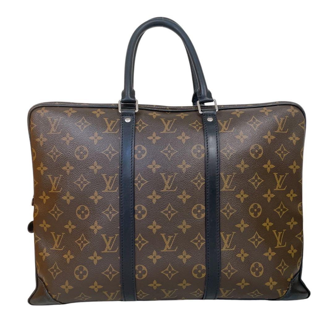 ルイヴィトン　モノグラムマカサー　2way ドキュマンヴォワヤージュ　バッグ