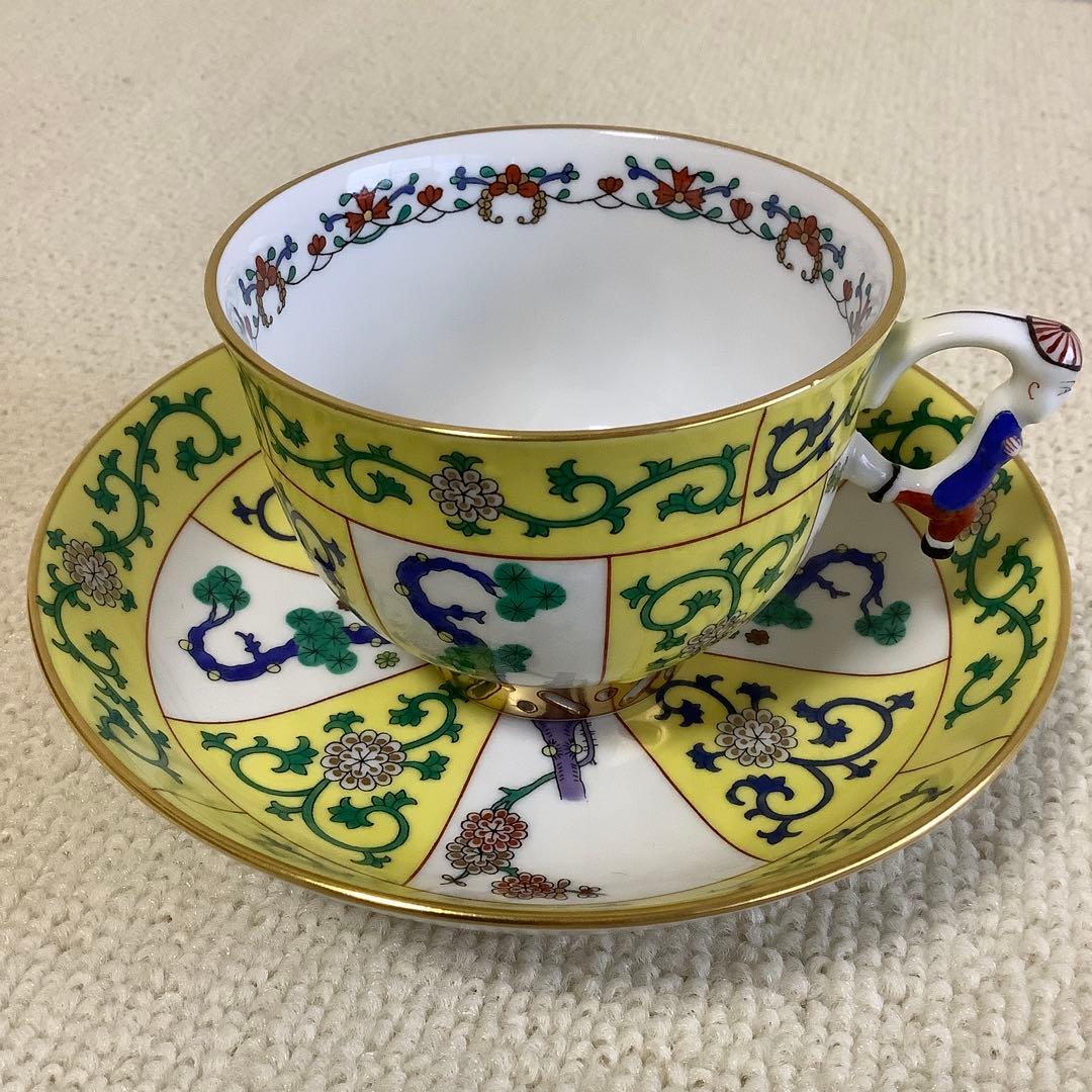 ヘレンド　シノワズリ　西安の黄　ラージカップ　ソーサー