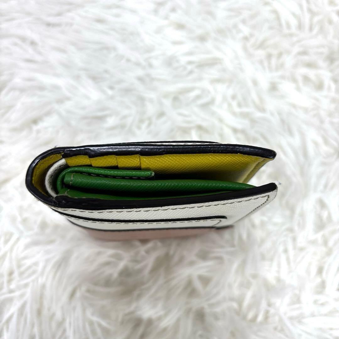MARNI バイフォールドウォレット　二つ折り財布　ピンク　ホワイト