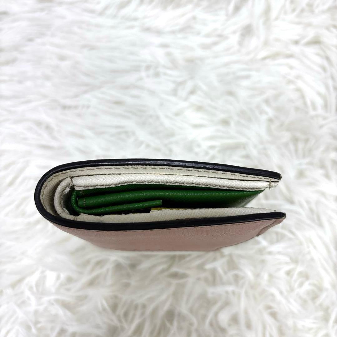 MARNI バイフォールドウォレット　二つ折り財布　ピンク　ホワイト