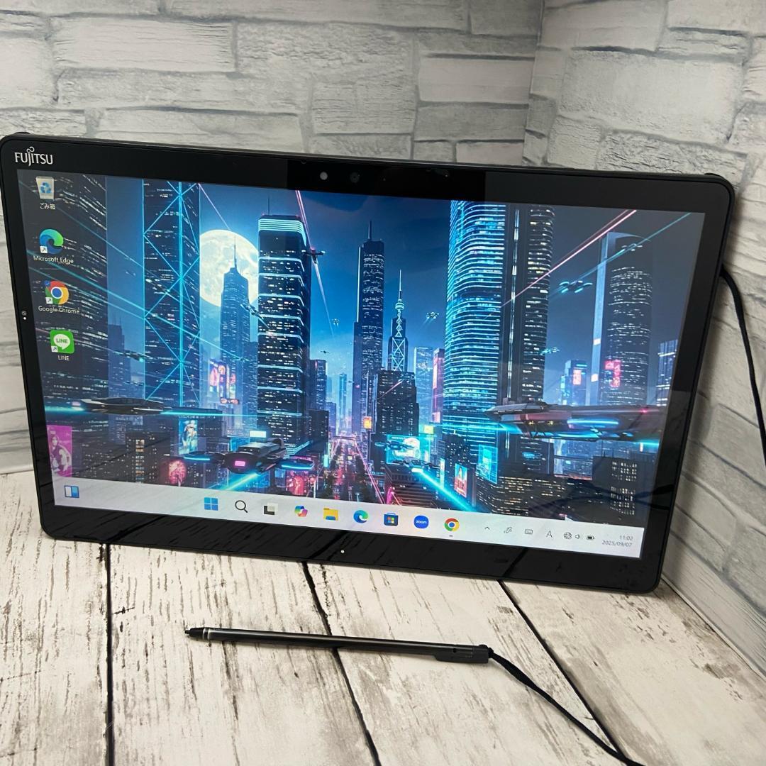 美品 i5 第8世代 富士通 タブレットノートPC Win11 Office