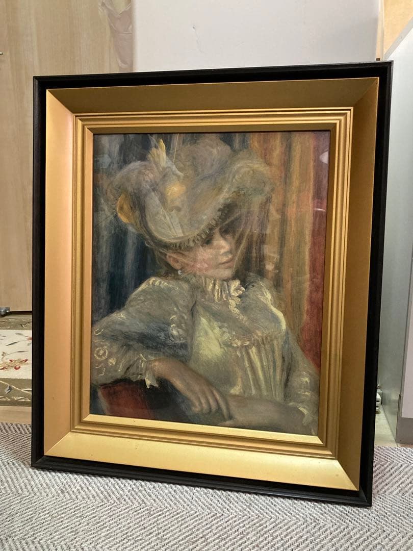 絵画/人物画/ルノアール[帽子の女] F10号/油彩(工藝画) / 名画/印象派