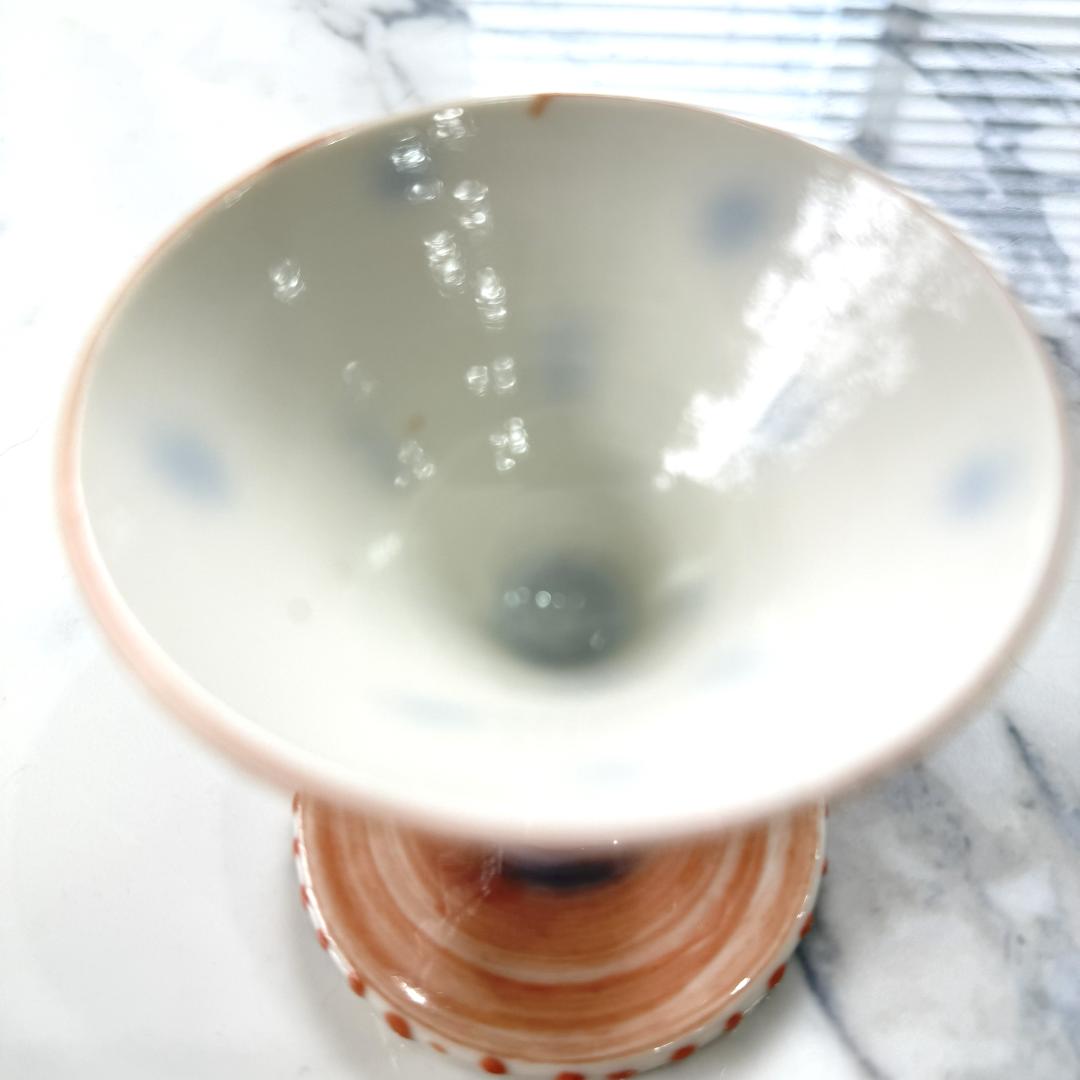 デンマークの作家物　陶器製カクテルグラス、小ゴブレット 5個セット