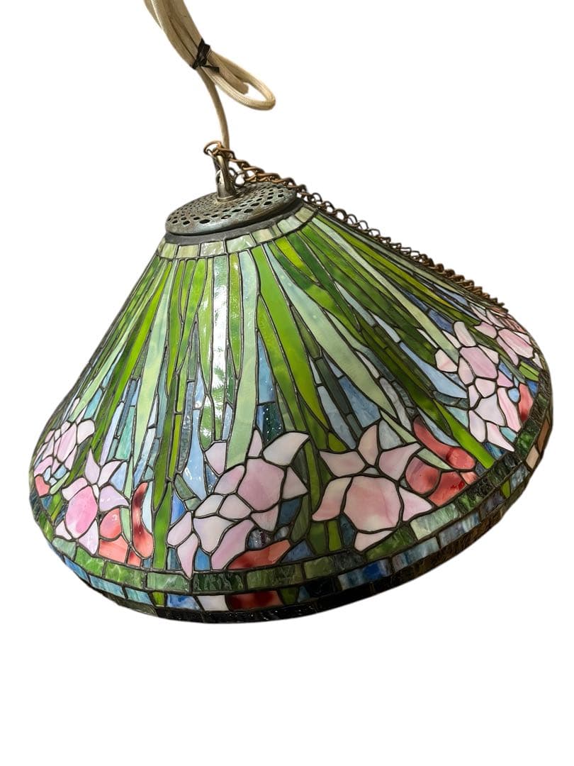 巨大な20インチ　水仙　ティファニー　吊り下げペンダントライト 3灯