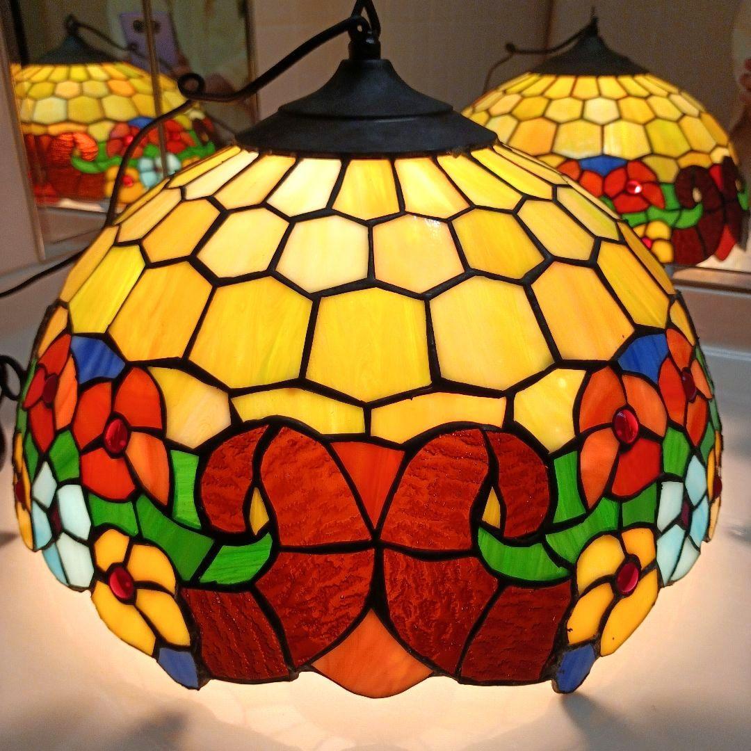 ステンドグラス ステンドグラス吊下ランプ ペンダントライト