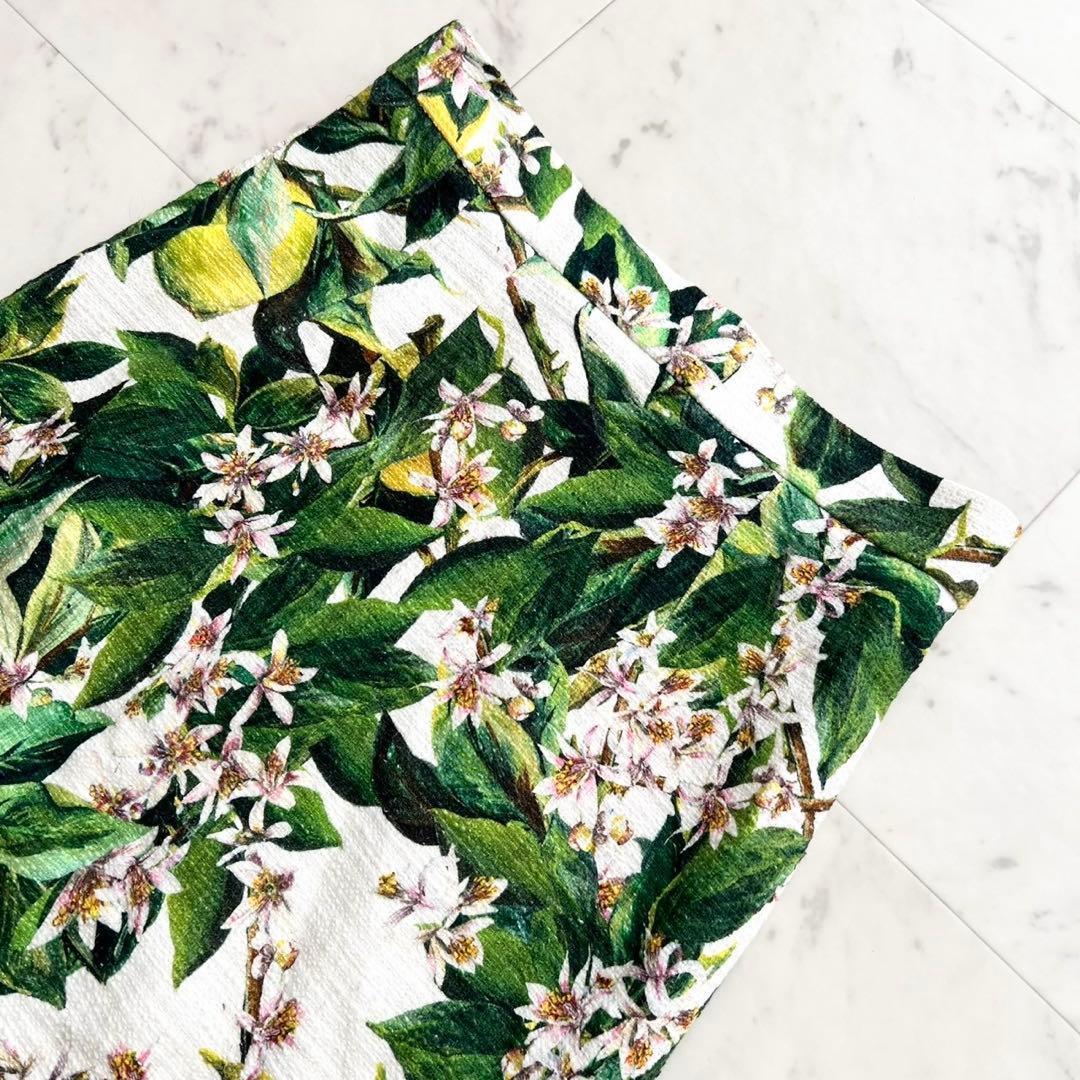 DOLCE&GABBANA フローラル ボタニカル ミディタイトスカート 40