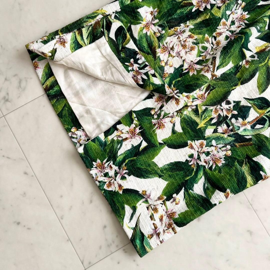 DOLCE&GABBANA フローラル ボタニカル ミディタイトスカート 40