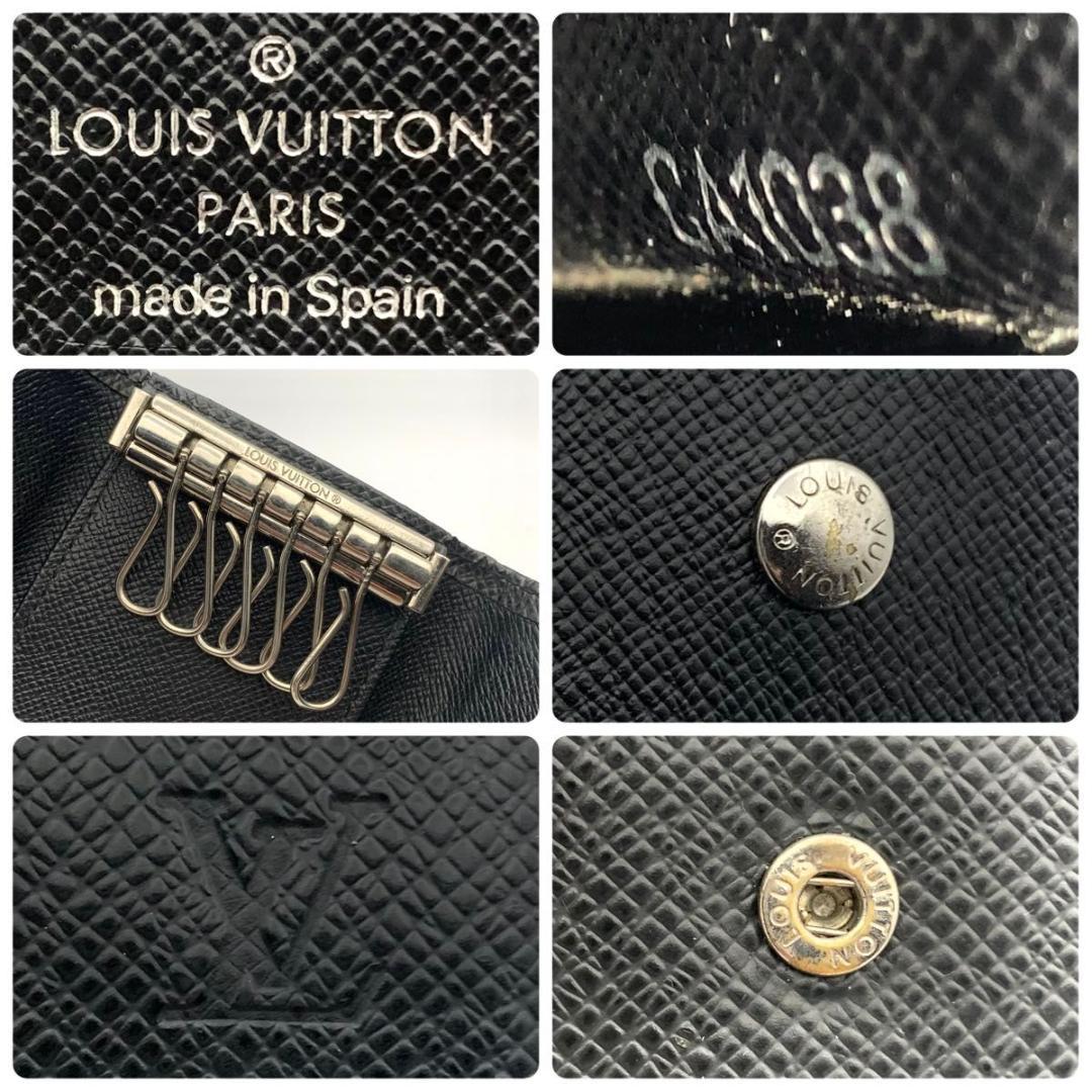 鑑定済み ルイヴィトン ミュルティクレ6 キーケース キーホルダー タイガ 黒