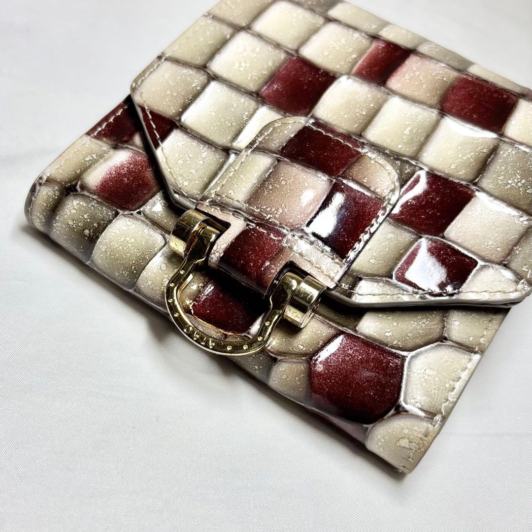 【人気】　アタオ　ロトロ　ヴィトロ　二つ折り財布　アンティークルビー　大容量