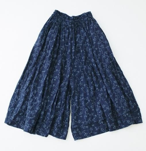 nest robe リネン ティーフラワー キュロットパンツ