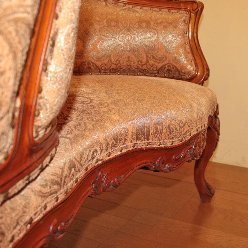 S字ソファ 二人掛け ヴィンテージ風 ソファ ベンチ 密談椅子 230-116