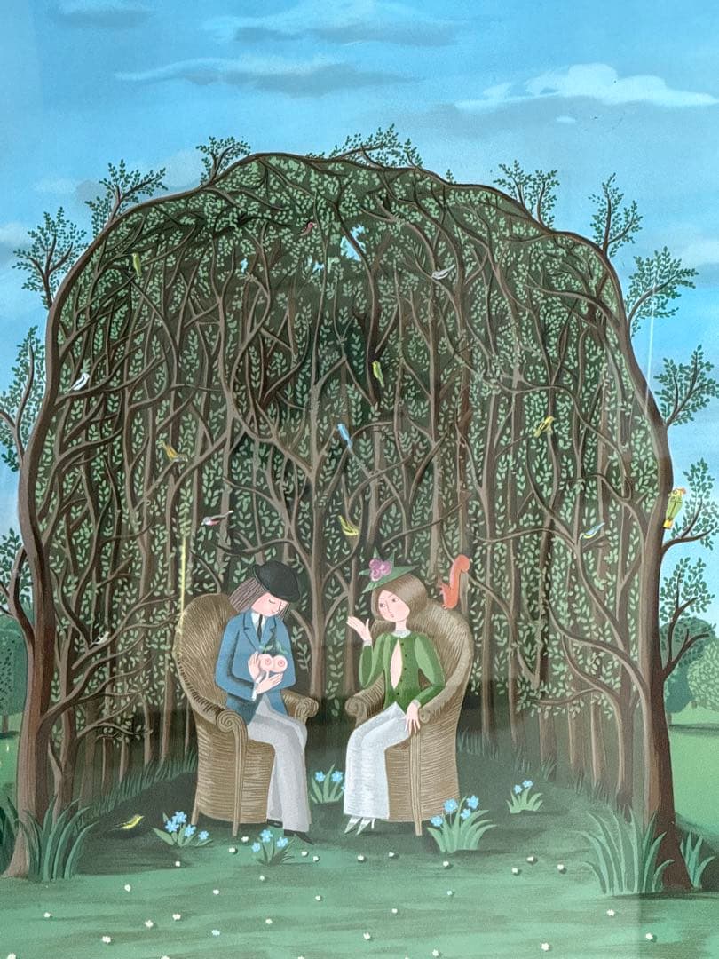 真作　レイモン・ペイネ フランス人気画家【春】EA23/50 本人サイン　共箱