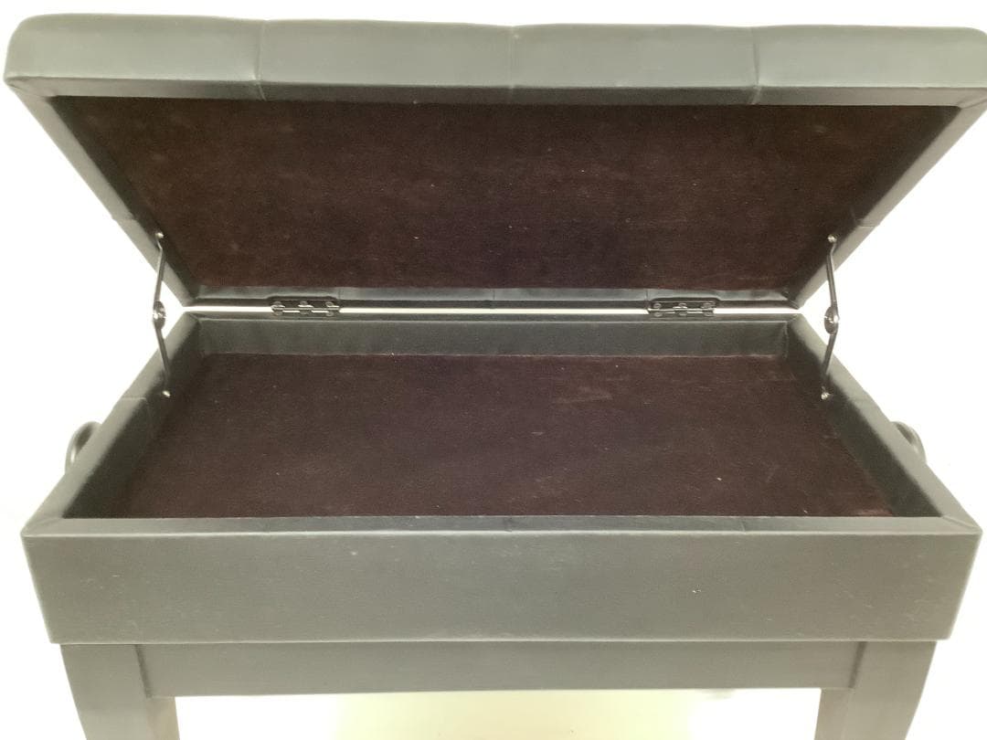 ※74707※ピアノ椅子（黒）★送料無料