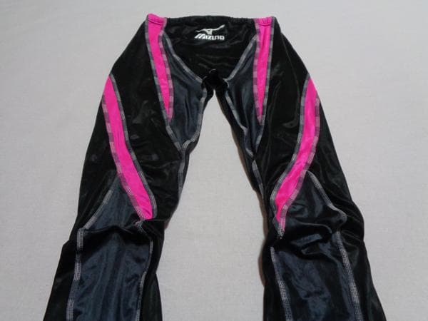 美品レアモノ MIZUNO ミズノ 水泳 競泳 水着 ロングスパッツ Lサイズ