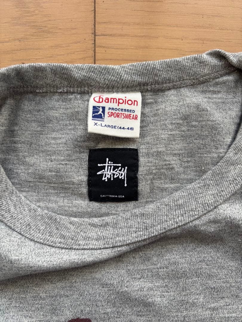 STUSSY × Champion Rochester Tシャツ グレー XL