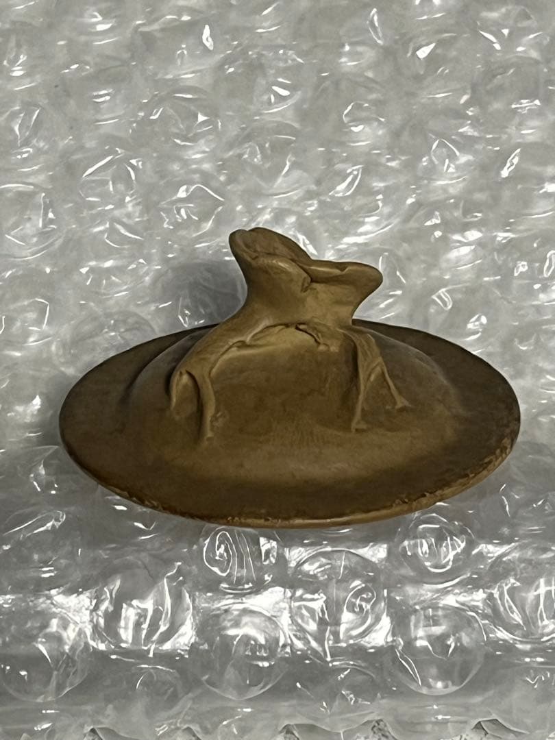 急須　黄泥　笹岡春山　釘彫絵文字急須