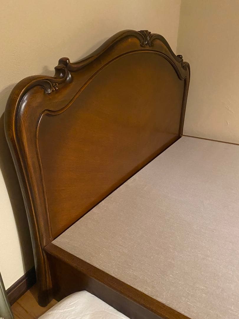 -antique-ベッドフレーム 木製 ヴィンテージ ロココ フレンチ レトロ