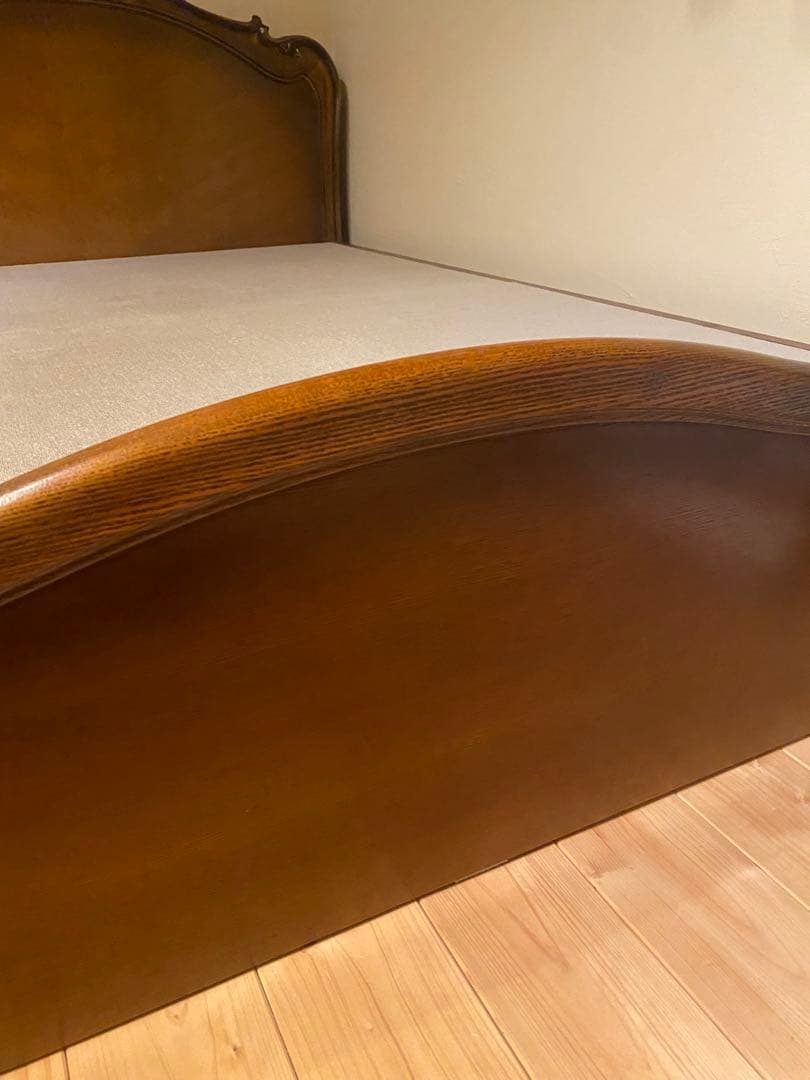 -antique-ベッドフレーム 木製 ヴィンテージ ロココ フレンチ レトロ