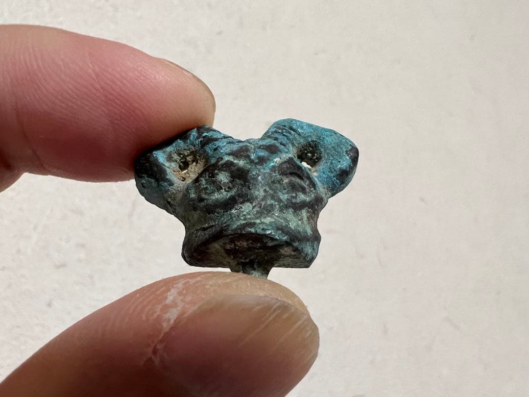 中国 青銅器 三星堆 長江文明 動物頭部 四川省 蜀 発掘 出土 骨董 古美術