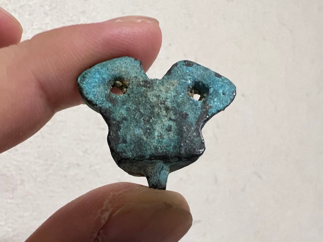 中国 青銅器 三星堆 長江文明 動物頭部 四川省 蜀 発掘 出土 骨董 古美術