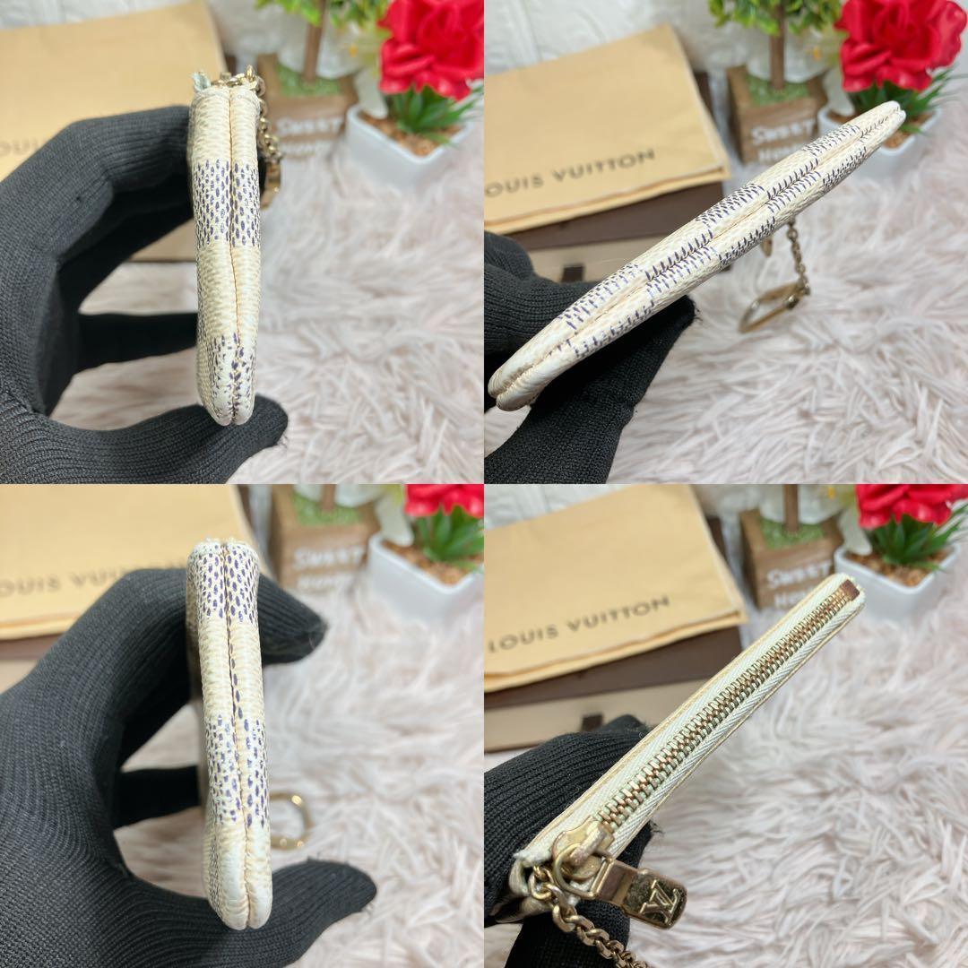 ！美品！ ルイヴィトン ダミエ アズール ポシェットクレ ケース 小銭入れ