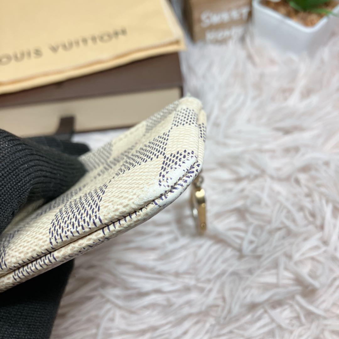 ！美品！ ルイヴィトン ダミエ アズール ポシェットクレ ケース 小銭入れ