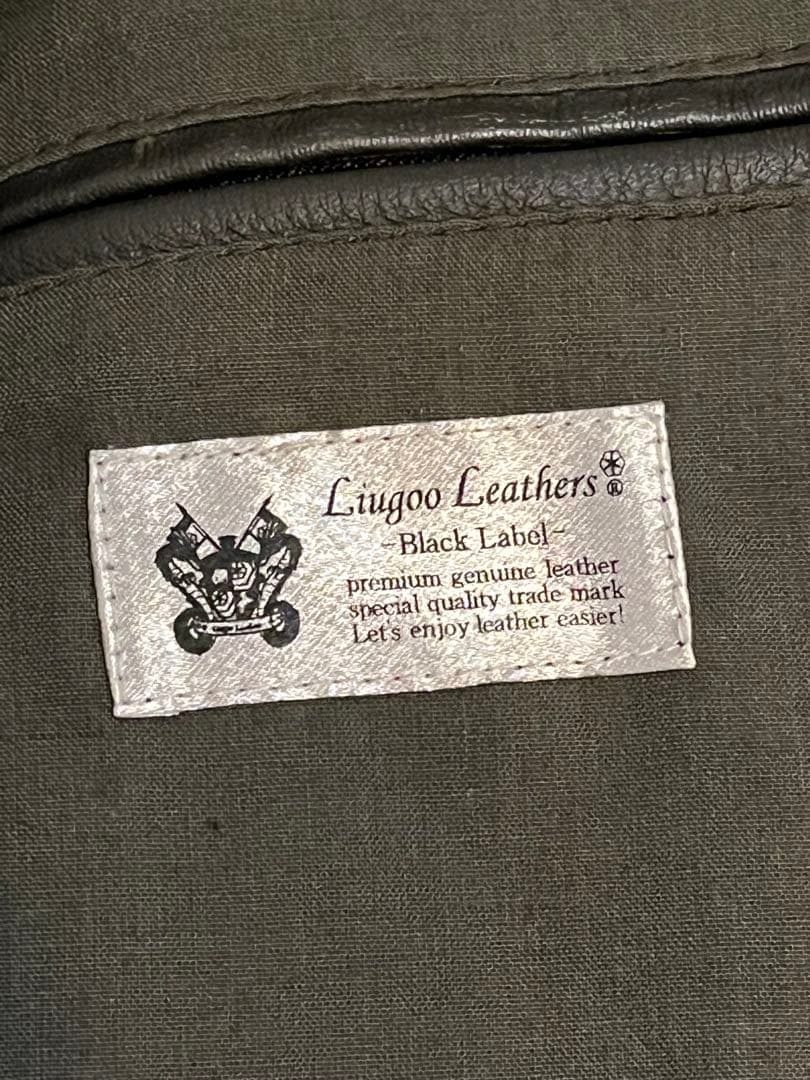 肉厚 牛革 Lugoo Leathers ブラックレーベル シングルライダース