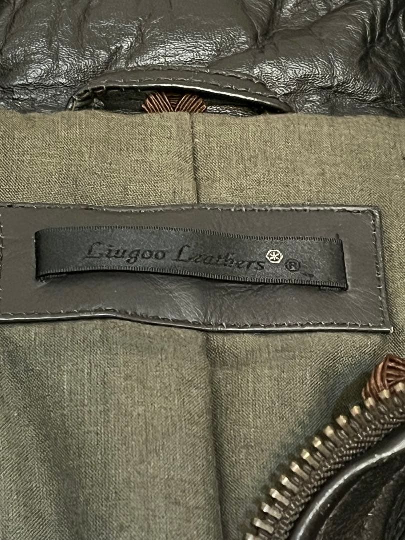 肉厚 牛革 Lugoo Leathers ブラックレーベル シングルライダース