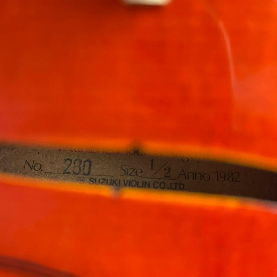 美品●鈴木バイオリン● No.280 1/2 1982年製 中級者 良音 良杢