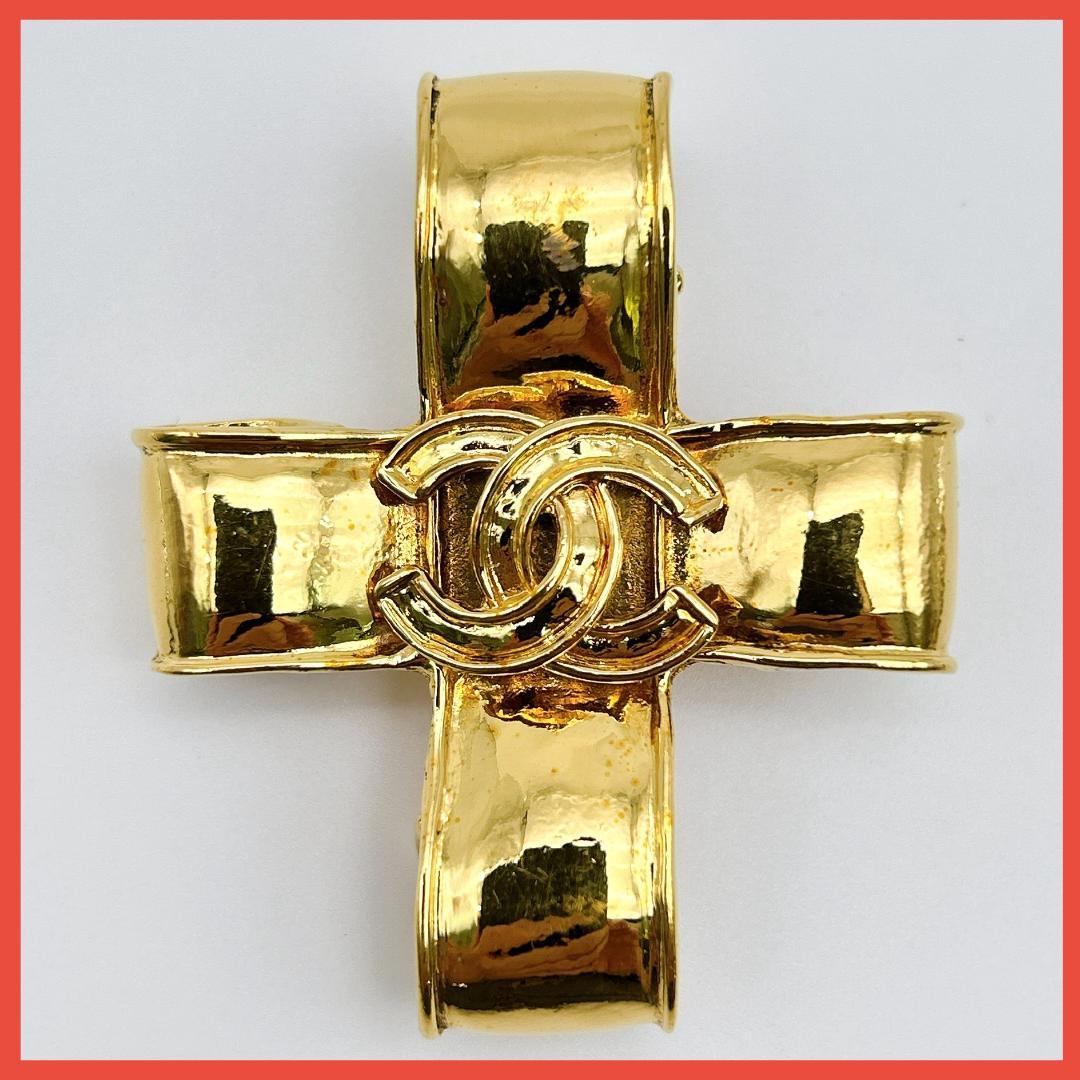 【鑑定済み！】シャネル ヴィンテージ ブローチ リボン ココマーク CHANEL