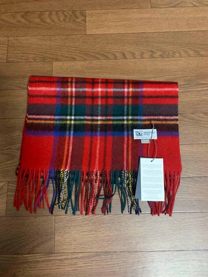 h*n様 中判ジョンストンズ カシミヤ 100%マフラー ストール ロイヤルスチ