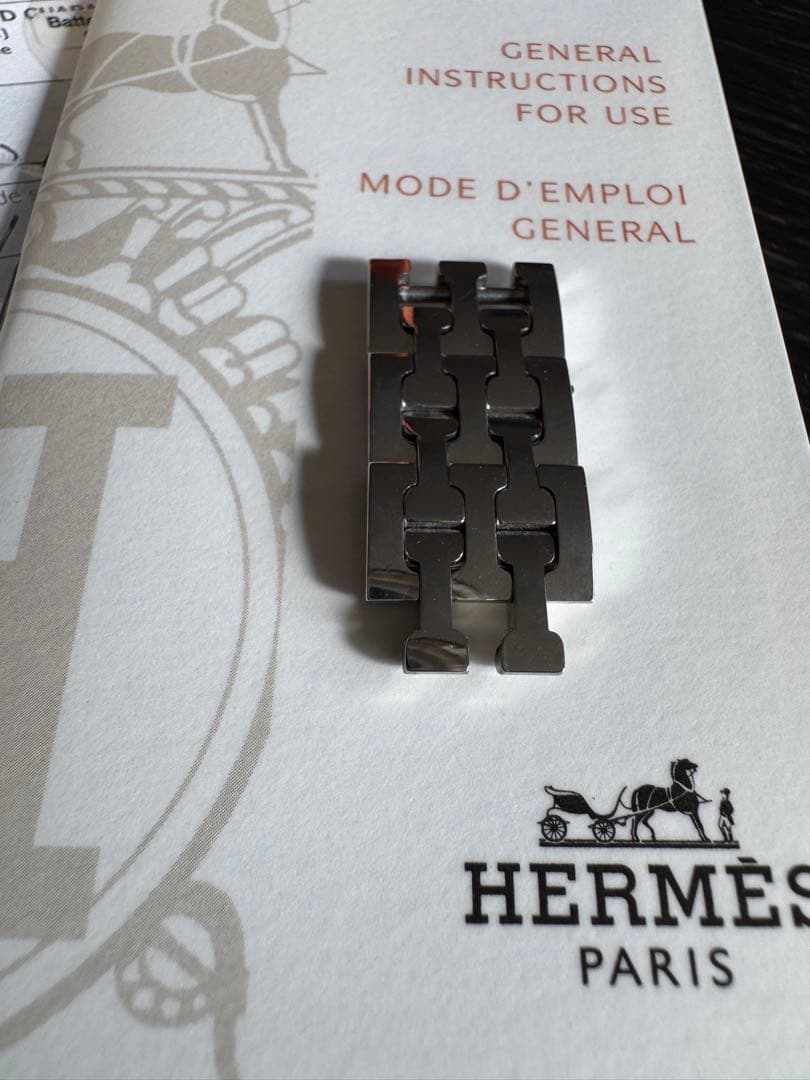 HERMES☆Hウォッチ☆HH1210シルバー3コマ14mm未使用保証書あり