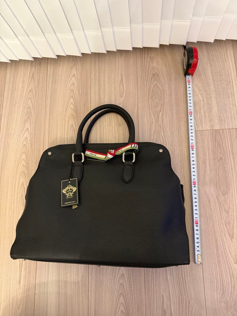 ［新品未使用］Orobiancoオロビアンコ　ビジネスバッグ　ブラックレザー　黒