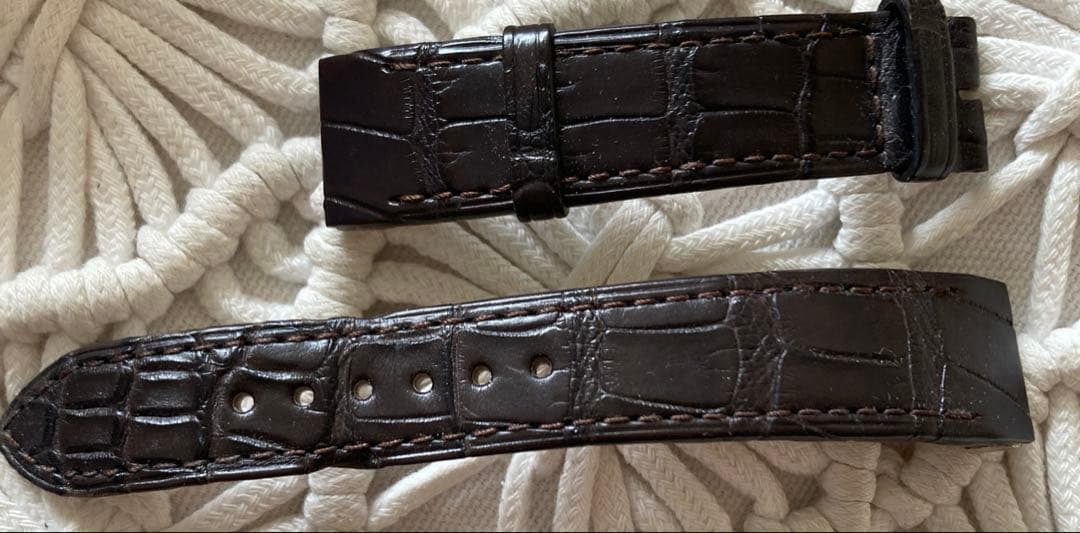 ジャガールクルト　レベルソスクアドラレディ　アリゲーター　純正ベルト焦茶　極美品