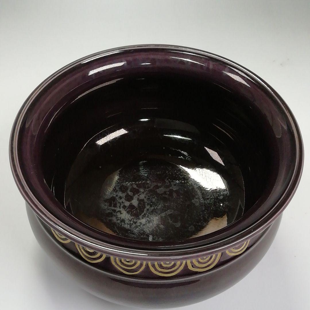 Ｓ３１１　皆具　『紫交趾　渦』『翠嵐造』　共箱　茶道具