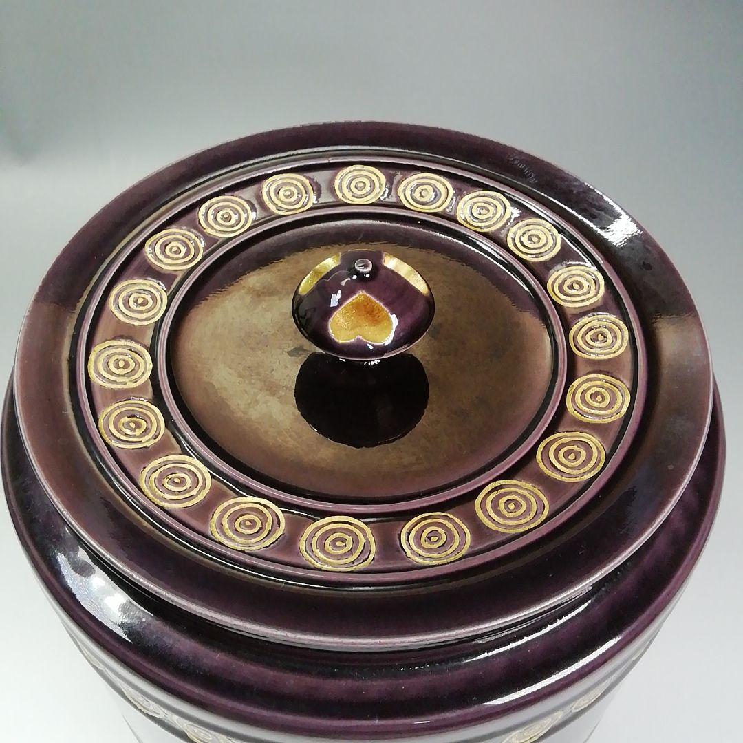 Ｓ３１１　皆具　『紫交趾　渦』『翠嵐造』　共箱　茶道具