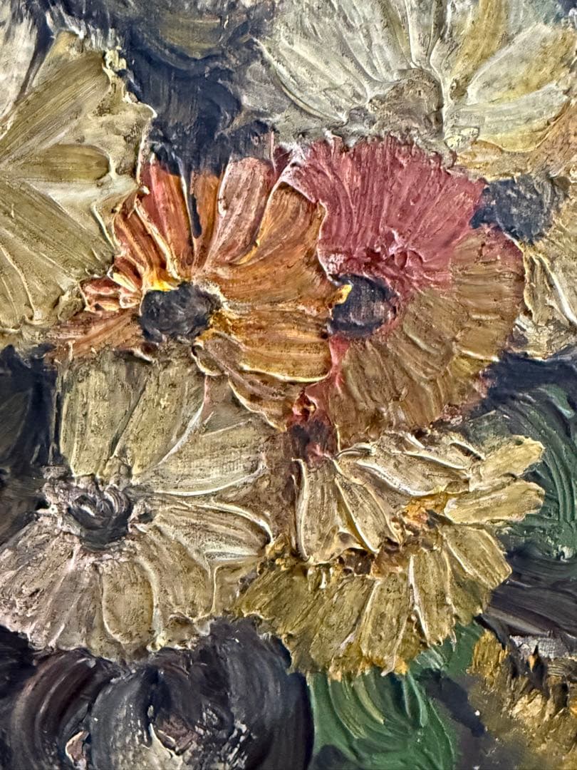 フランス　近代絵画の父　Paul Uzzano 花瓶に生けた花　模写F10サイズ