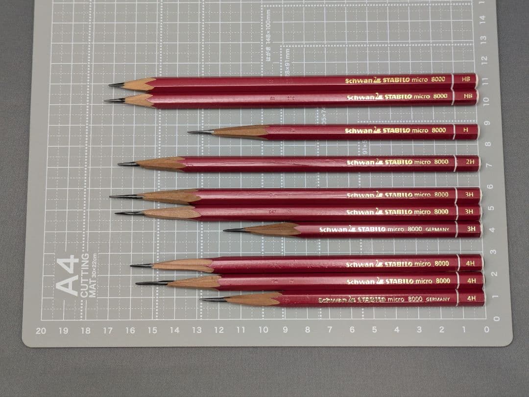 【使用品】STABILO micro8000 22本 4B〜4H