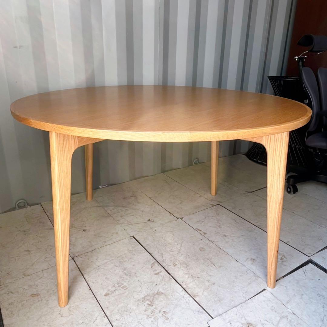 取付無料！マルニ60 ラウンドテーブル120 北欧風オーク材ナチュラルダイニング